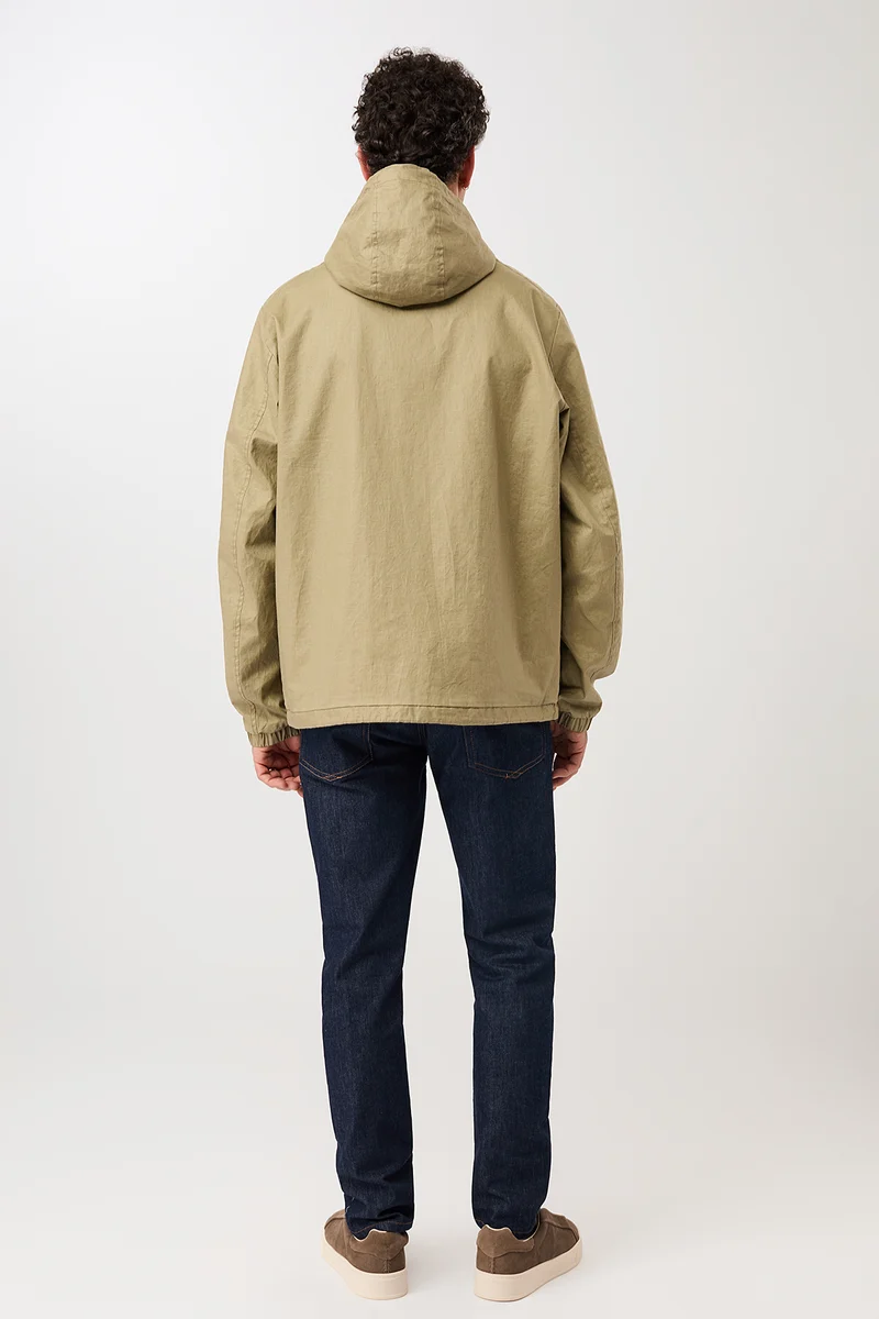 Kurze Jacke aus beschichtetem Leinen (Breeze)