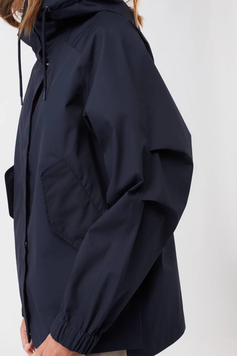 Kapuzenjacke mit Falten am Arm (Navy)