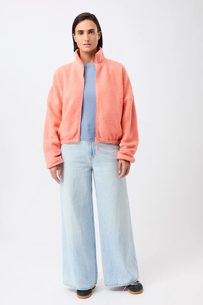 Weiche Blousonjacke mit Stehkragen (Frangipani)