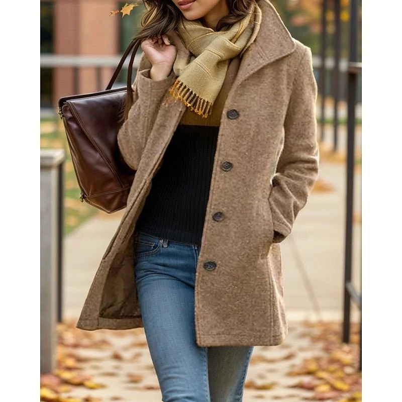 Sienna | Elegant and Warm Wool-Blend Trench Coat