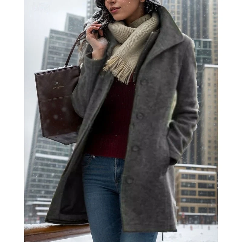 Sienna | Elegant and Warm Wool-Blend Trench Coat