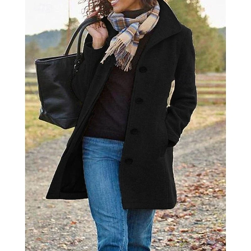 Sienna | Elegant and Warm Wool-Blend Trench Coat