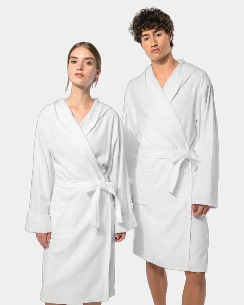 Bademantel mit Kapuze Bio-Baumwolle zum Personalisieren