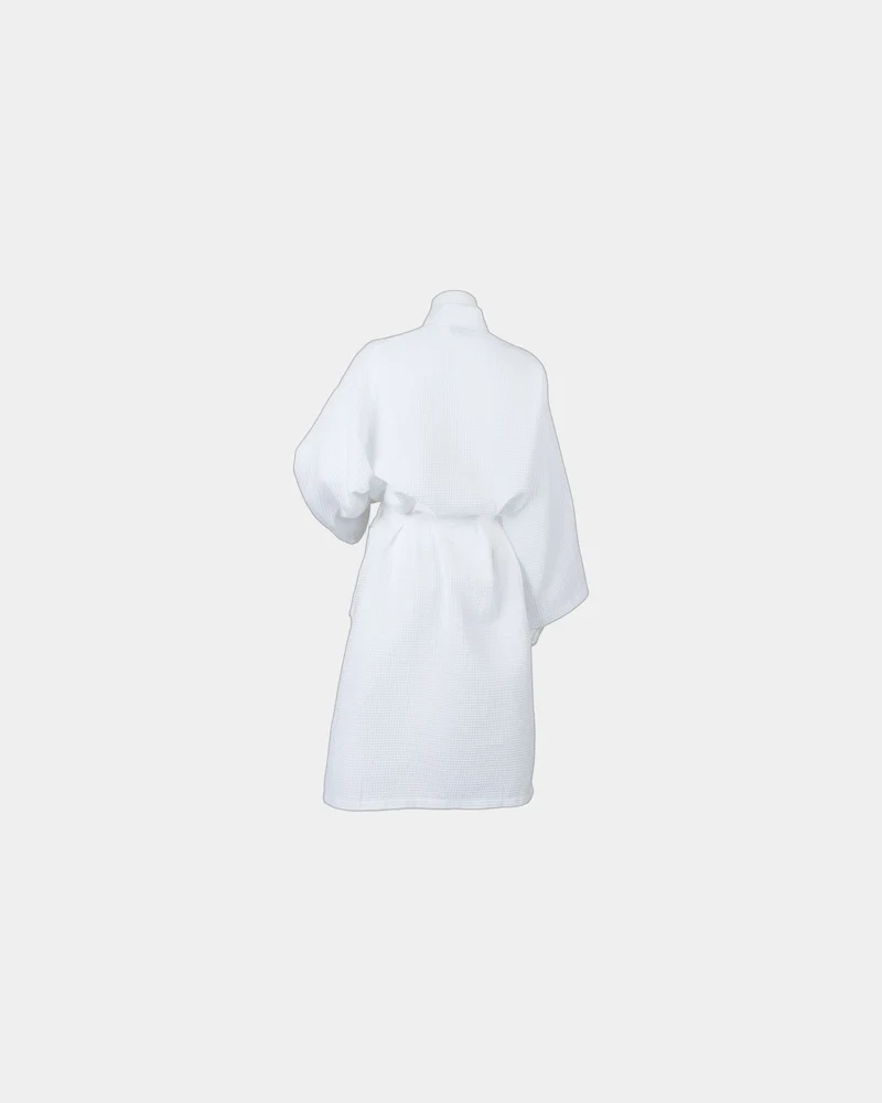 Bademantel Waffel-Optik Kimono-Stil zum Personalisieren