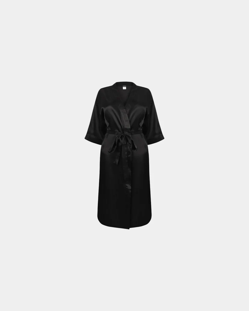 Damen-Bademantel Satin Kimono-Stil zum Personalisieren