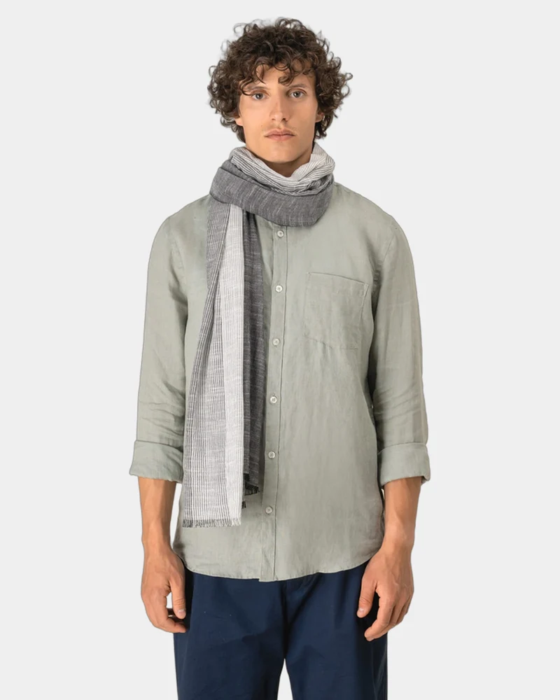 Schal gestreift Baumwolle Unisex zum Personalisieren