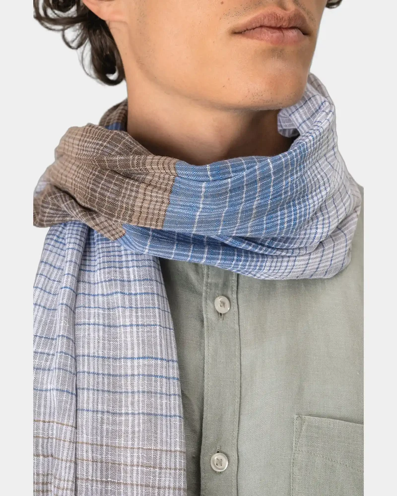 Schal Baumwolle gestreift unisex zum Personalisieren