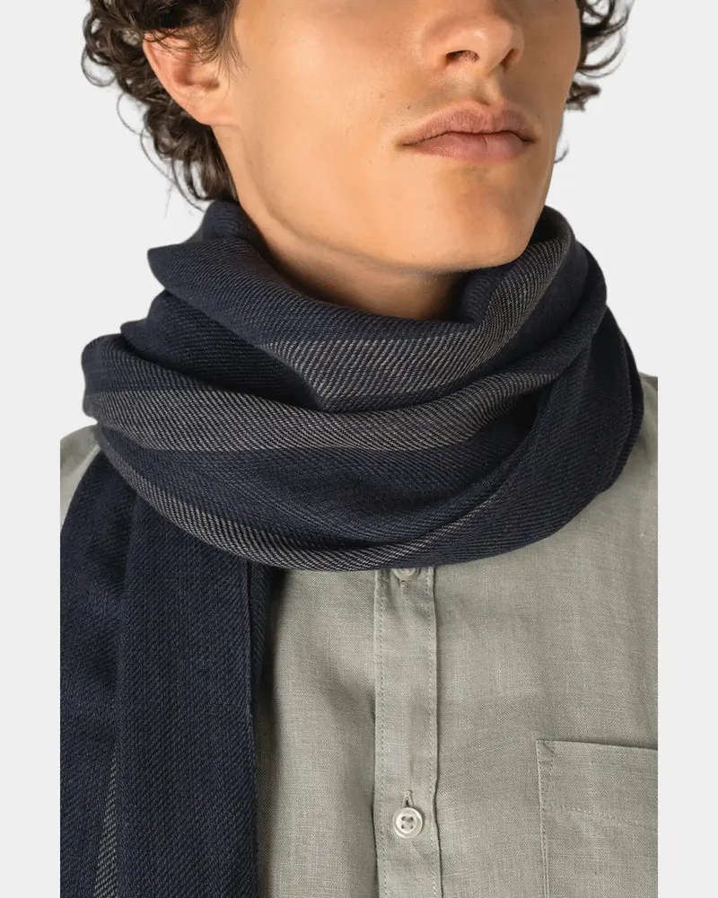 Schal gestreift Baumwolle Viscose zum Personalisieren