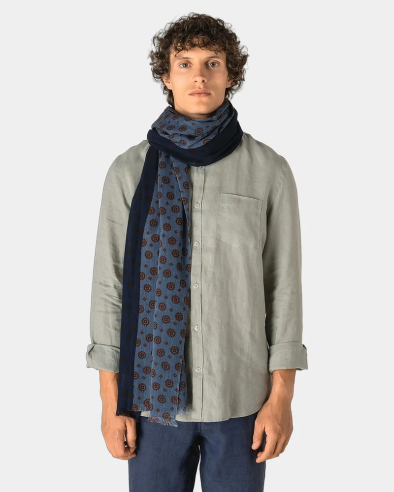 Schal Baumwolle floral gewebt zum Personalisieren