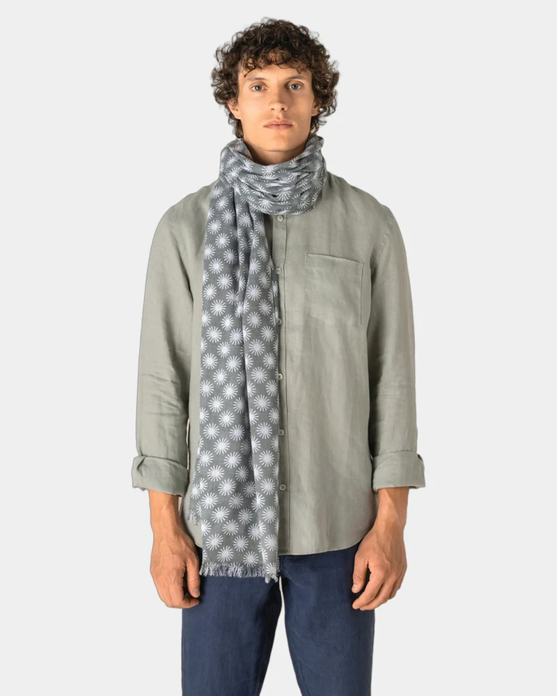 Schal Baumwolle gewebt Sunburst-Motiv zum Personalisieren