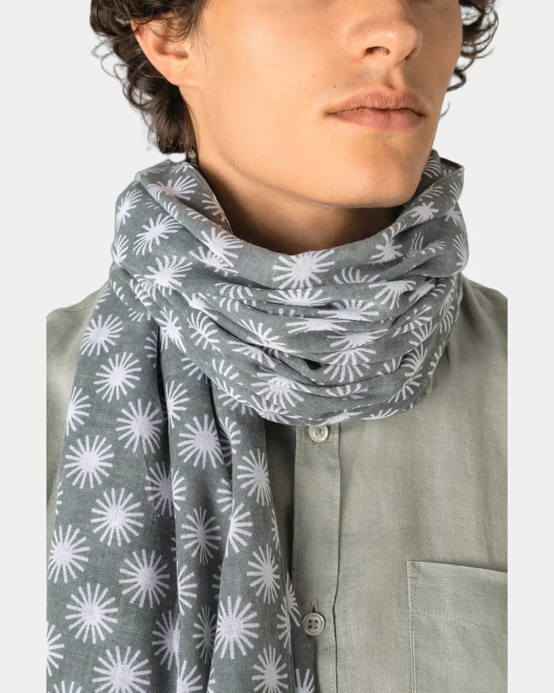 Schal Baumwolle gewebt Sunburst-Motiv zum Personalisieren