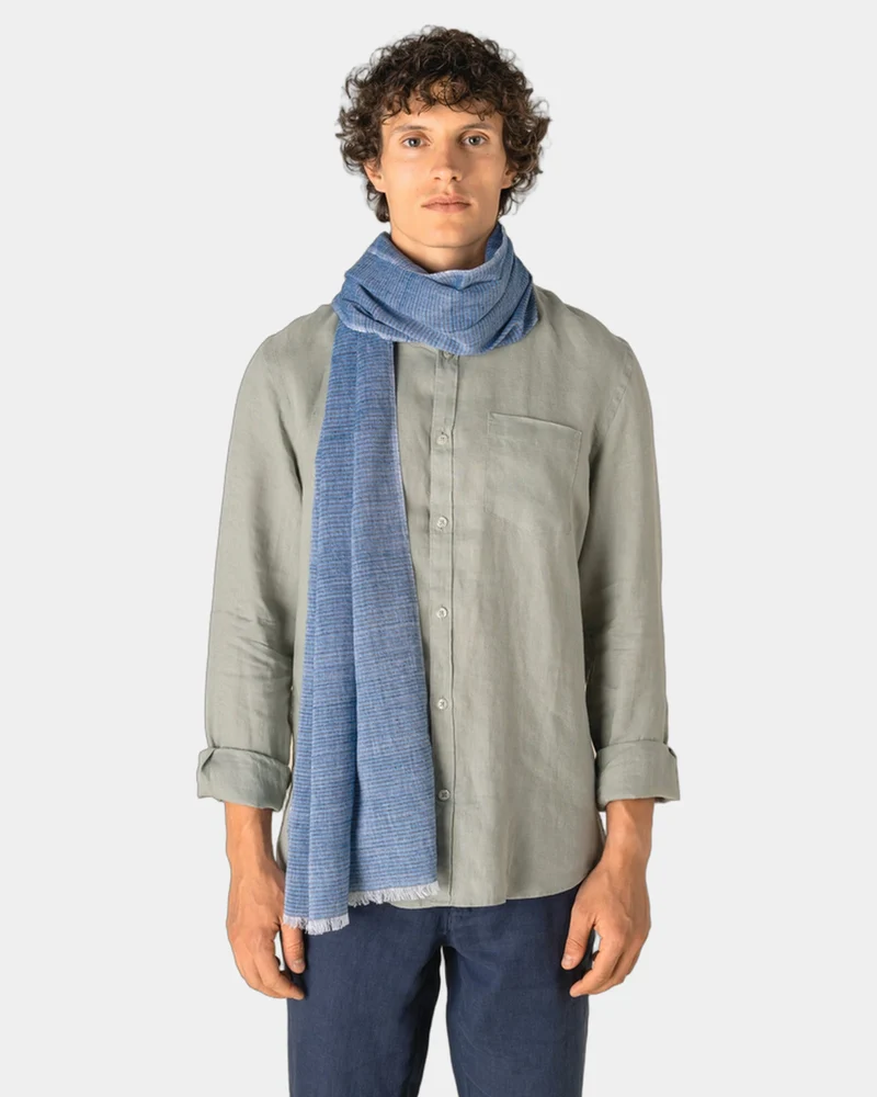Schal Baumwolle gestreift unisex zum Personalisieren
