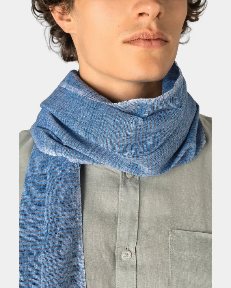 Schal Baumwolle gestreift unisex zum Personalisieren