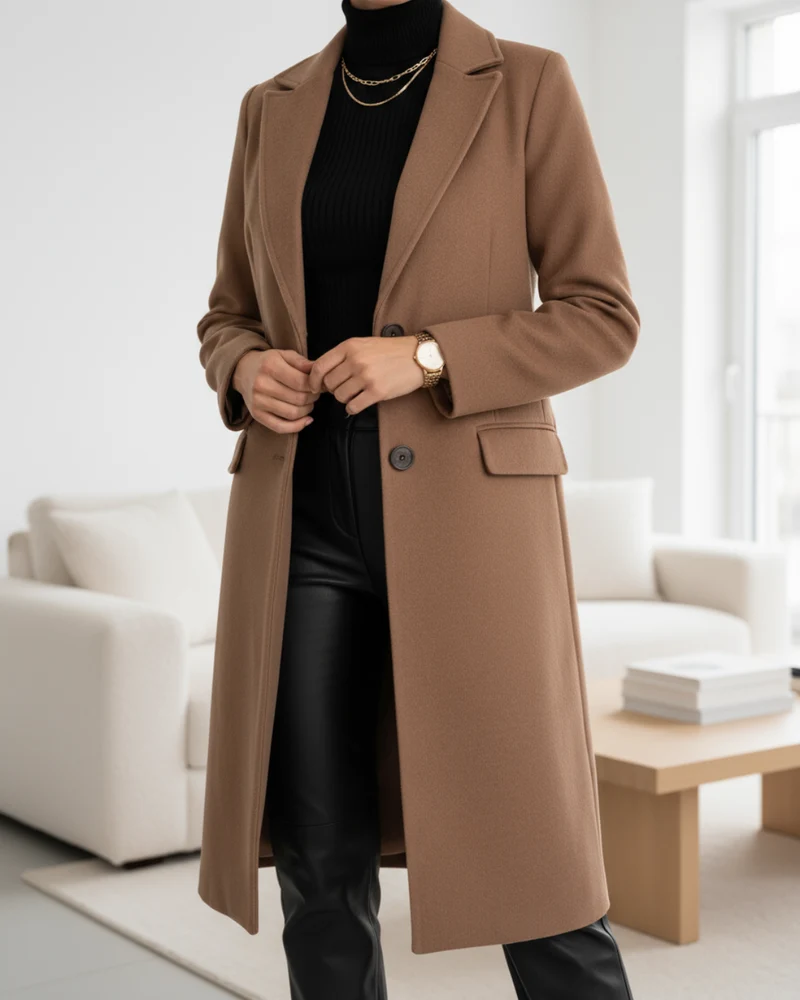 Eliza | Comfortable Longline Trench Coat For Timeless Everyday Style