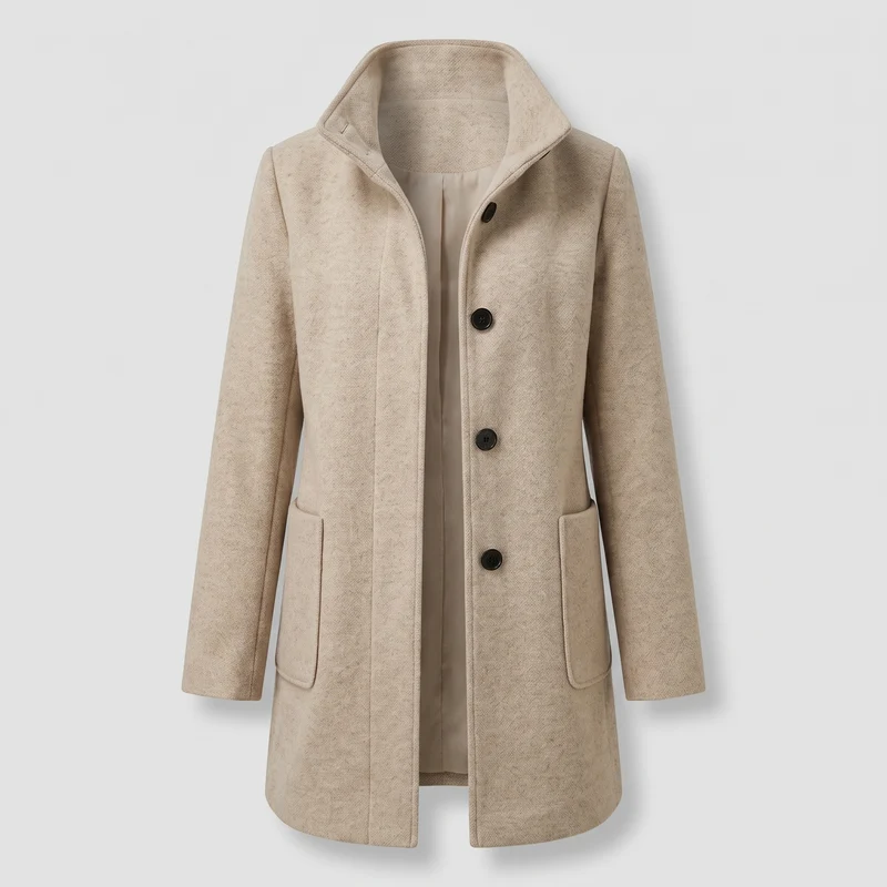 Charlotte | Refined Long Wool Trench Coat For Effortless Elegance