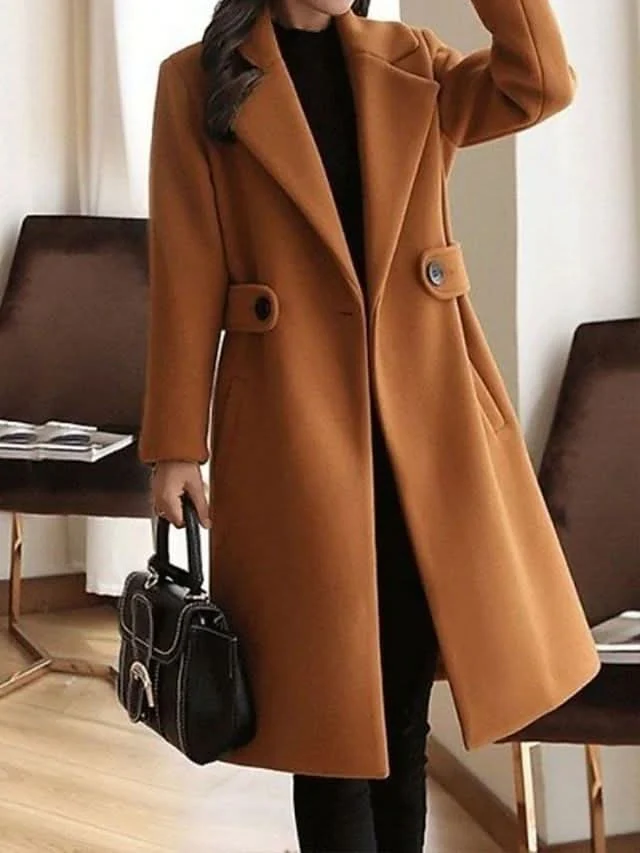 Bethany | Refined Long Wool Blend Trench Coat