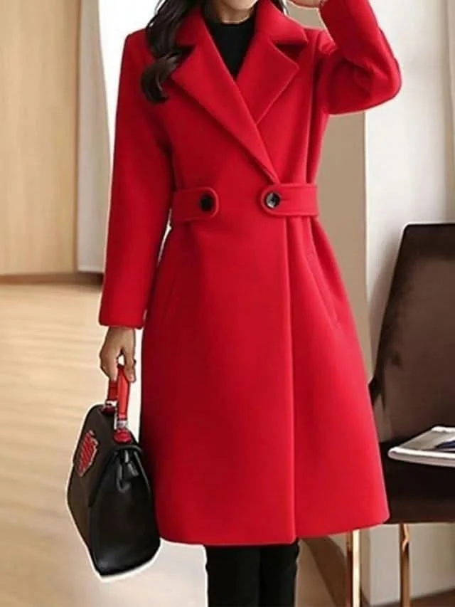 Bethany | Refined Long Wool Blend Trench Coat