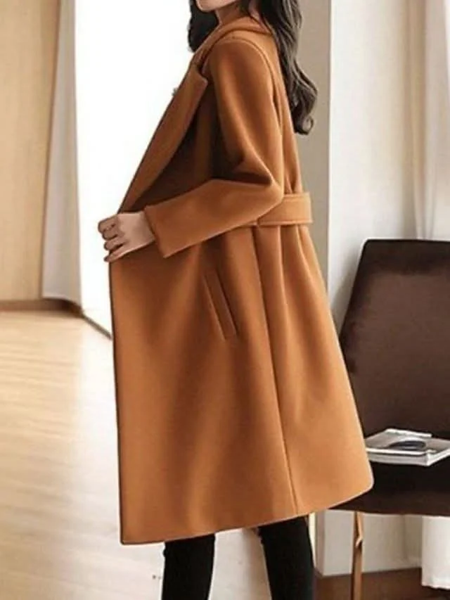 Bethany | Refined Long Wool Blend Trench Coat