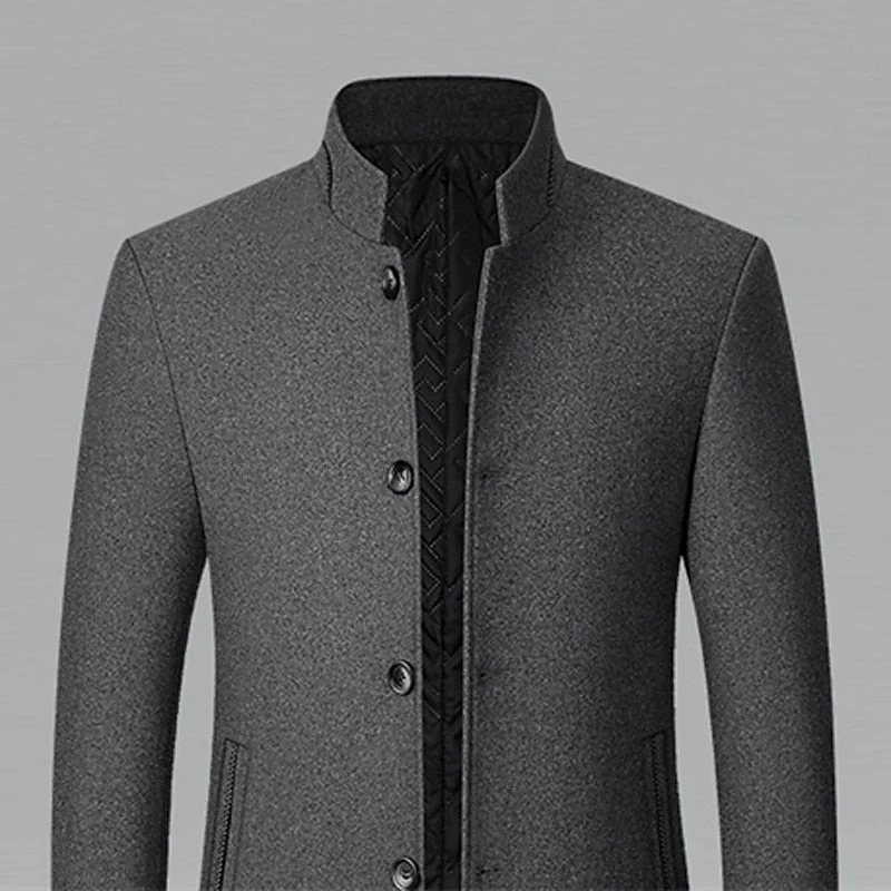 Henry | Elegant Stand-Collar Trench Coat