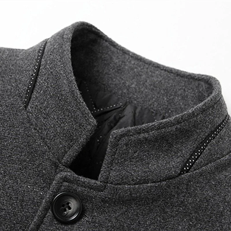 Henry | Elegant Stand-Collar Trench Coat