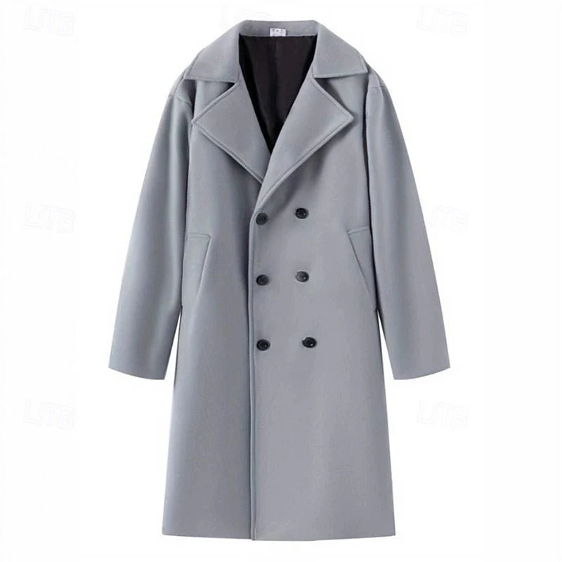 Xavier | Elegant Tailored Double-Breasted Long Trench Coat