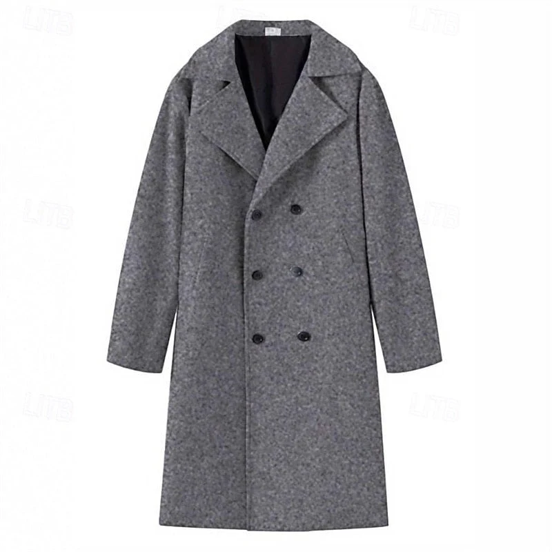 Xavier | Elegant Tailored Double-Breasted Long Trench Coat