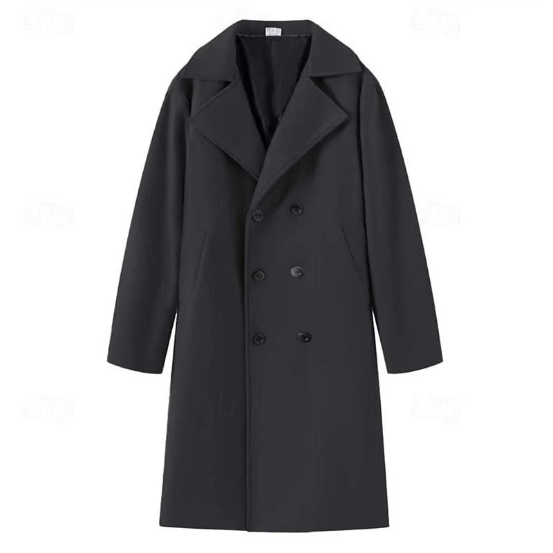 Xavier | Elegant Tailored Double-Breasted Long Trench Coat