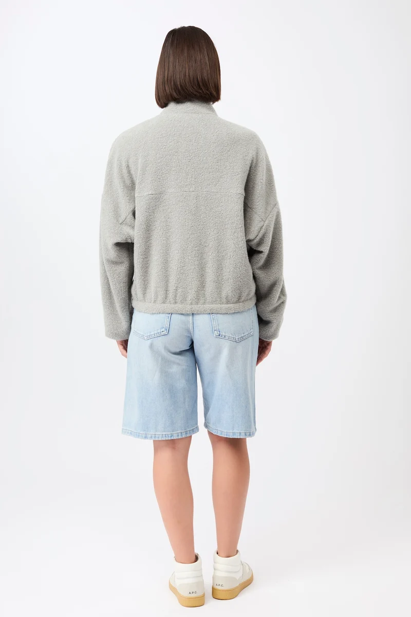Weiche Blousonjacke mit Stehkragen (Silver)