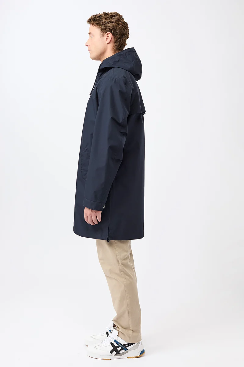 Regenparka mit seitlichen Reißverschlüssen am Saum (Navy)