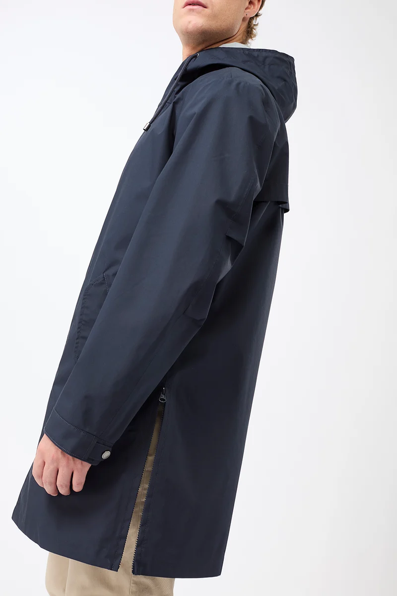 Regenparka mit seitlichen Reißverschlüssen am Saum (Navy)