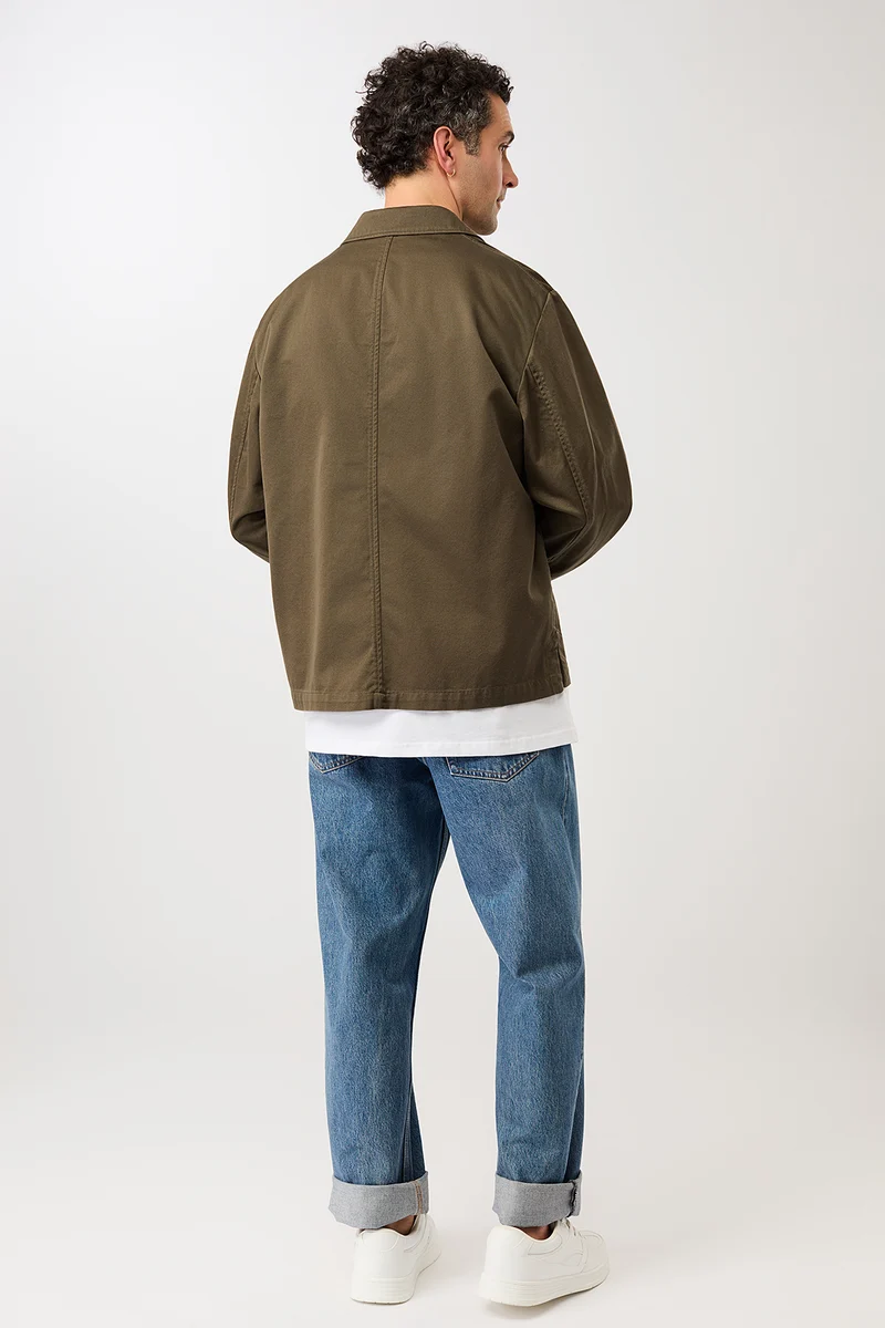Workwear Jacke aus Bio-Baumwolle (Stone Moss)