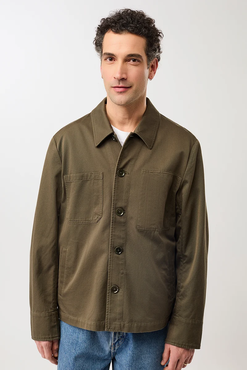 Workwear Jacke aus Bio-Baumwolle (Stone Moss)