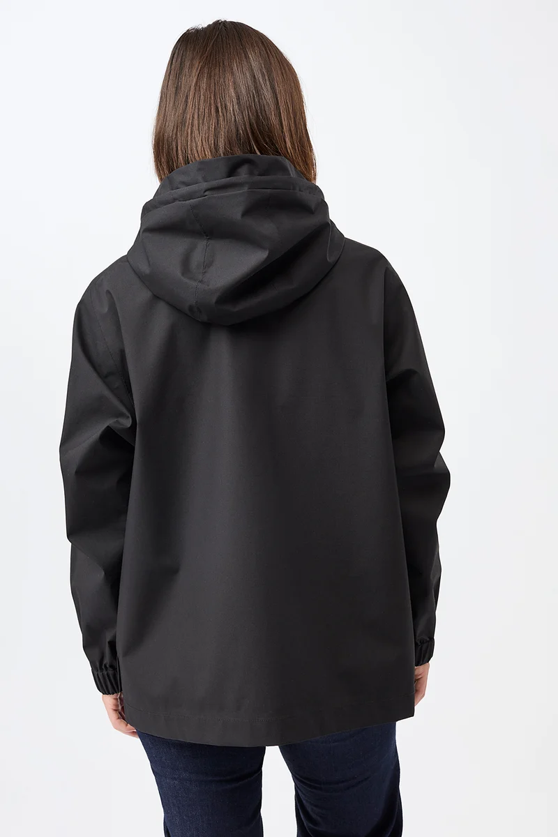 Kapuzenjacke mit Falten am Arm (Black)