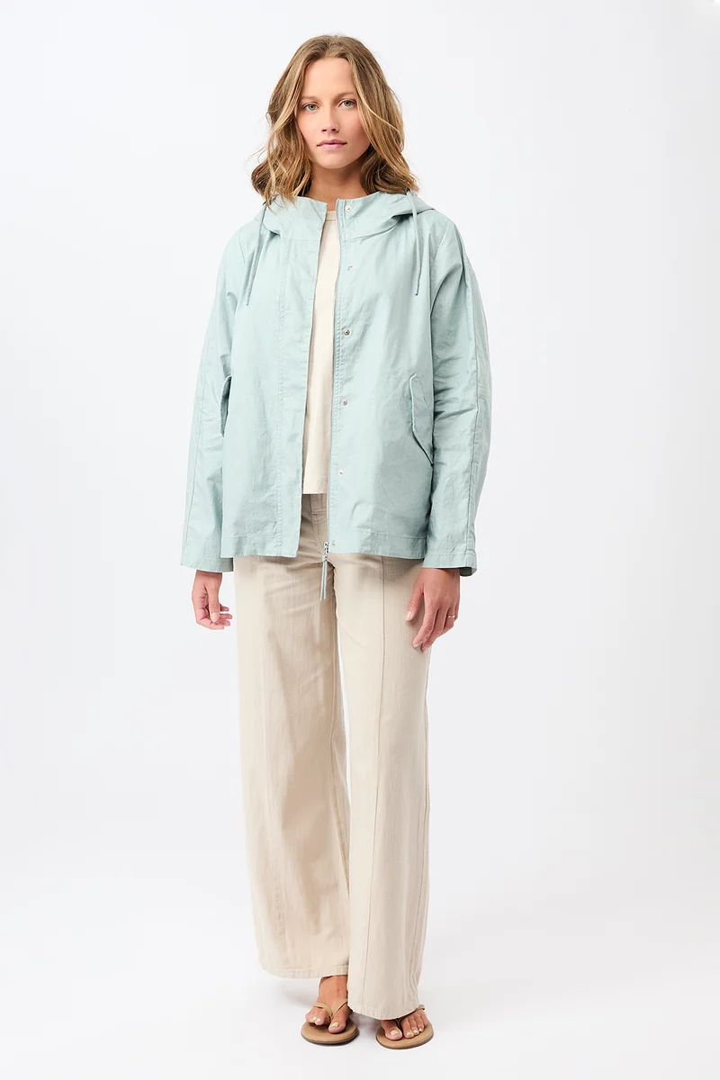 Outdoorjacke aus beschichtetem Leinen (Flow)