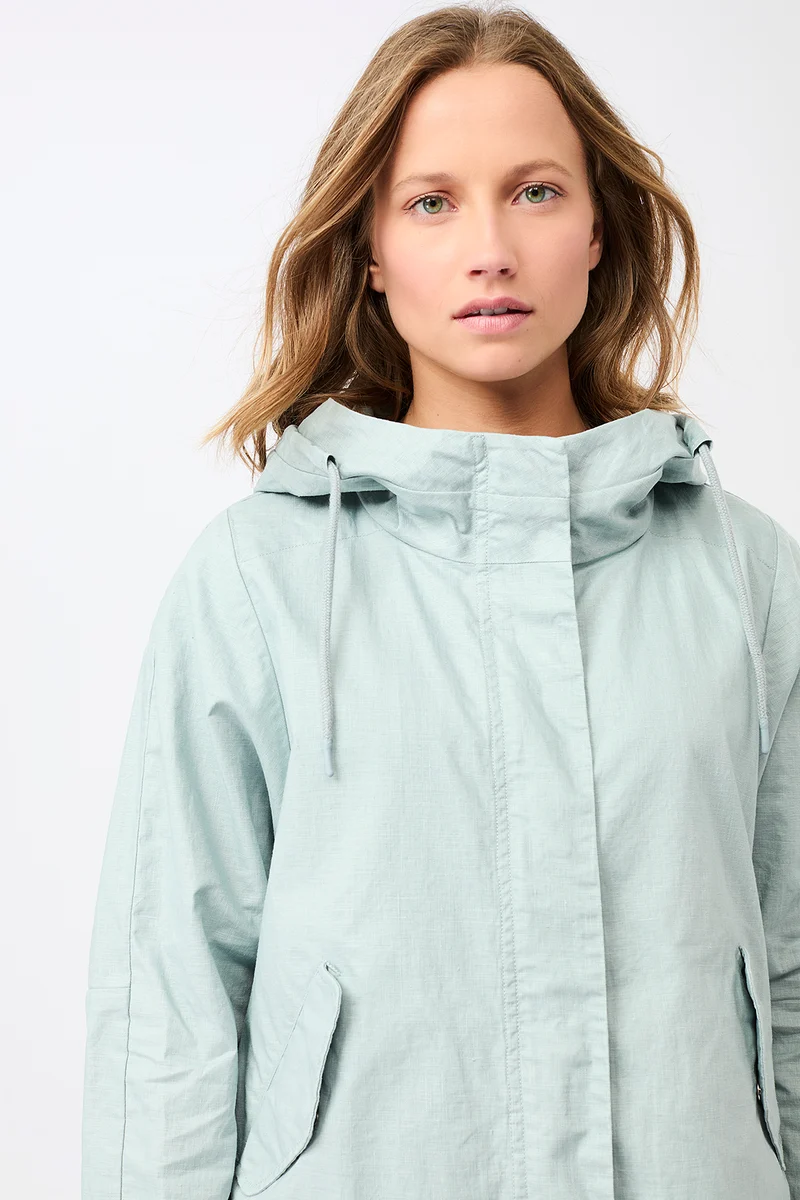 Outdoorjacke aus beschichtetem Leinen (Flow)