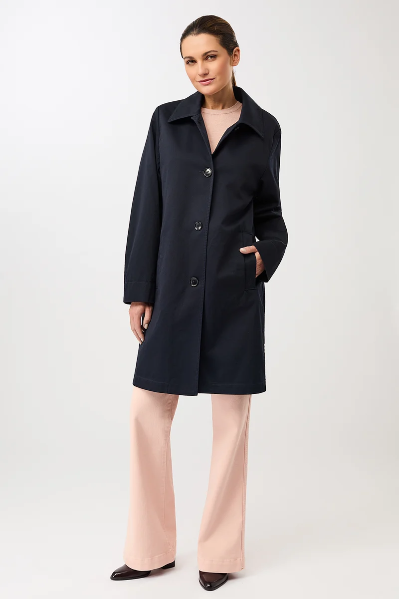 Kurzmantel aus Bio-Baumwolle (Navy)