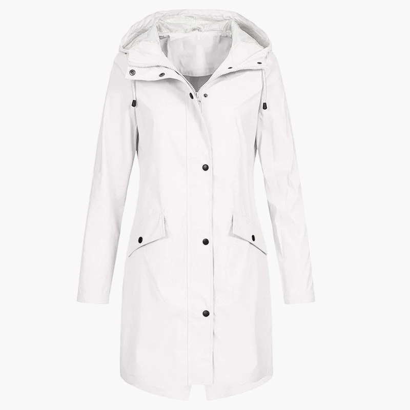Bella | Comfortable and Protective Waterproof Long Hooded Jacket