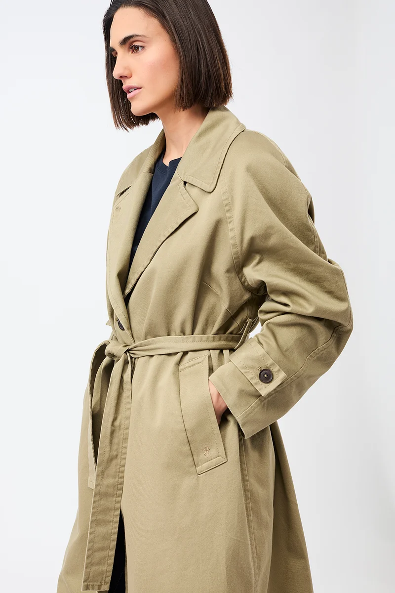 Klassischer Trenchcoat aus Bio-Baumwolle (Breeze)
