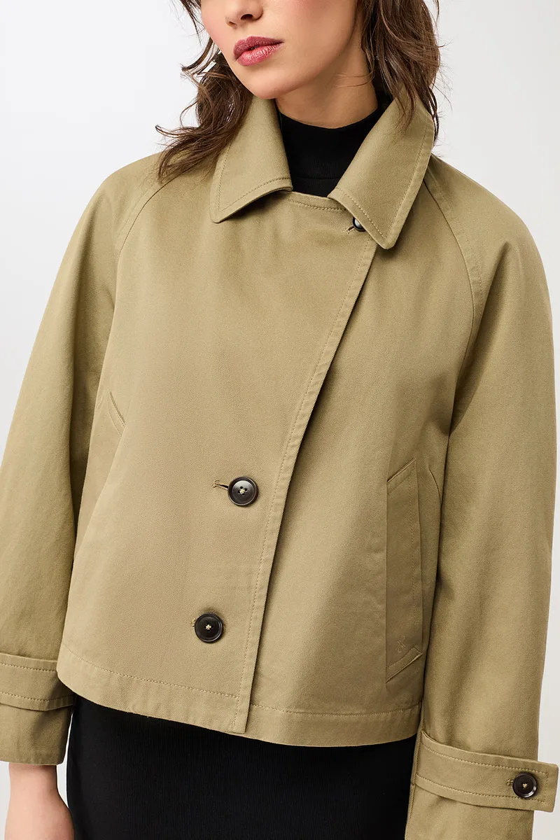 Kurze Trenchjacke aus Bio-Baumwolle (Breeze)
