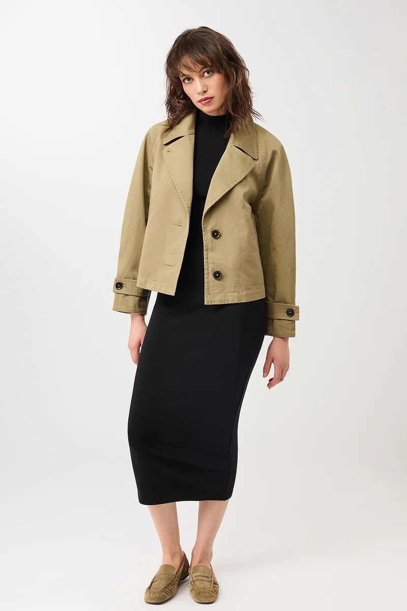 Kurze Trenchjacke aus Bio-Baumwolle (Breeze)