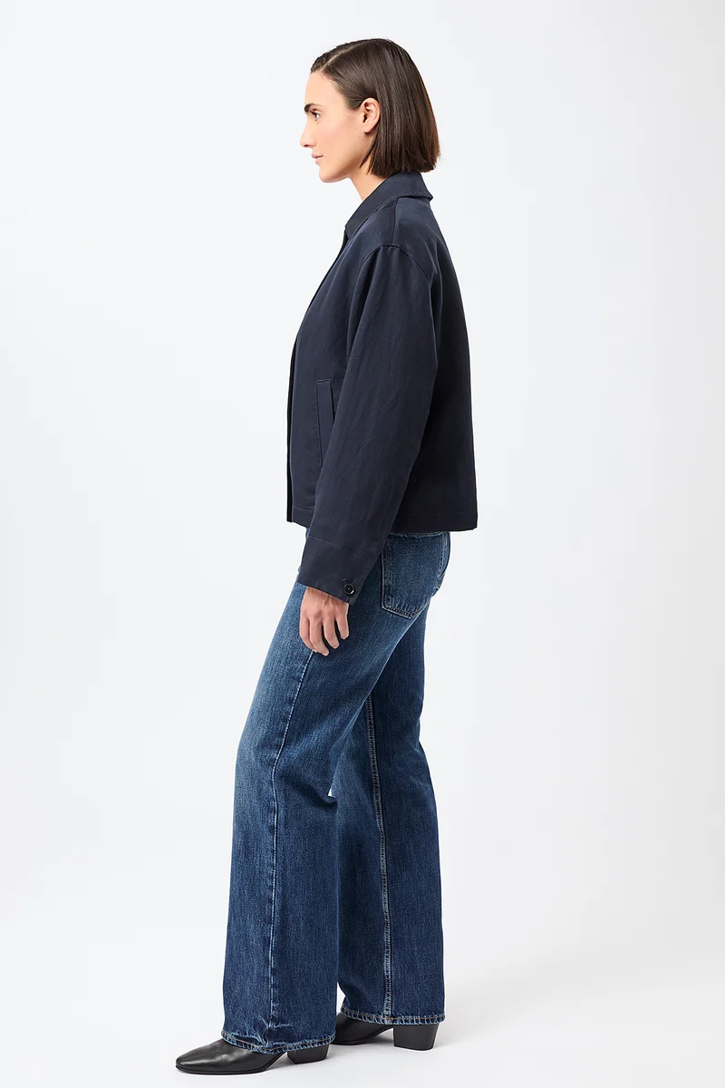 Kurze Jacke aus Tencel® (Navy)