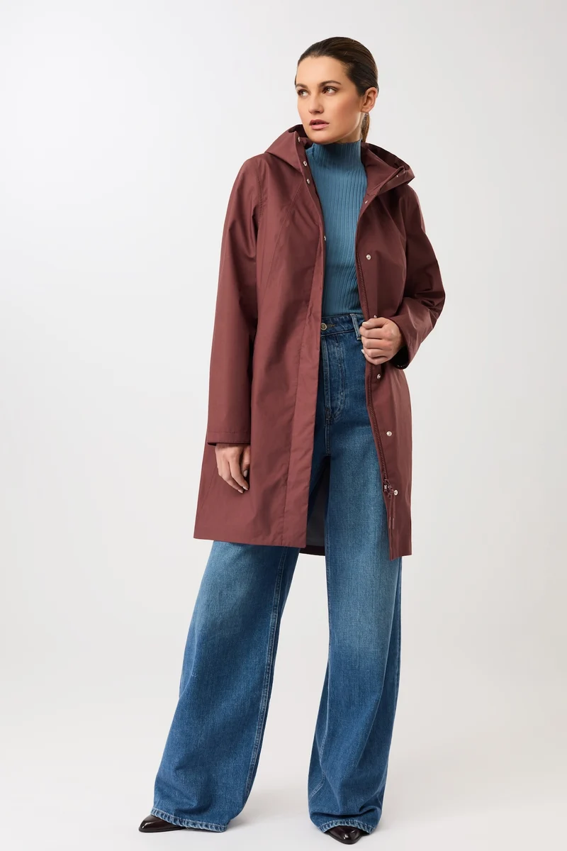 Schmaler Regenparka mit verdecktem Reissverschluß (Rubywood)