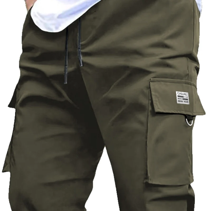 Herren Leichtgewichtige Technical-Cargohose mit Tunnelzugbund, D‑Ring & großen Klappfächern Drune
