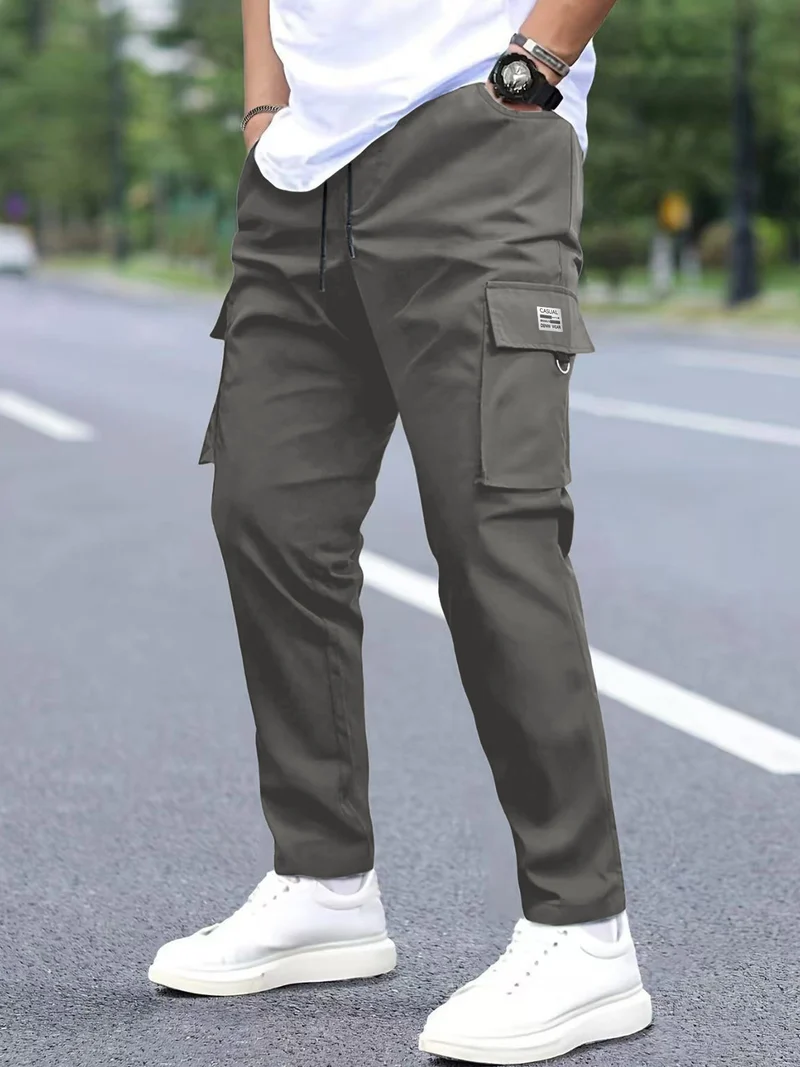 Herren Leichtgewichtige Technical-Cargohose mit Tunnelzugbund, D‑Ring & großen Klappfächern Drune