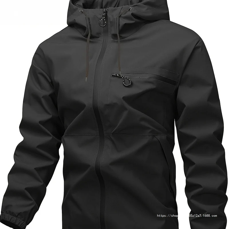 Herren Leichter Technical Shell-Anorak mit getapten Nähten, wasserdichten Reißverschlüssen & verstellbarer Kapuze Drune
