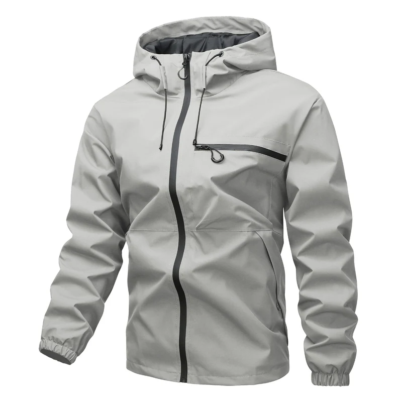 Herren Leichter Technical Shell-Anorak mit getapten Nähten, wasserdichten Reißverschlüssen & verstellbarer Kapuze Drune