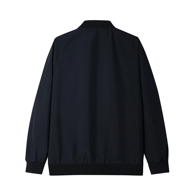 Herren Leichte Windbreaker-Bomberjacke mit Raglanärmeln, elastischen Bündchen und Zwei-Wege-Reißverschluss Drune