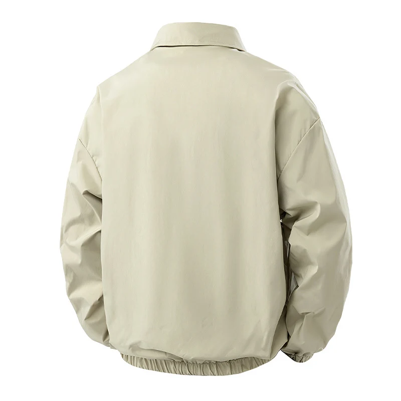 Herren Leichte Utility-Coachjacke mit Druckknopfverschluss, Ärmel-Reißverschluss & elastischem Saum Drune