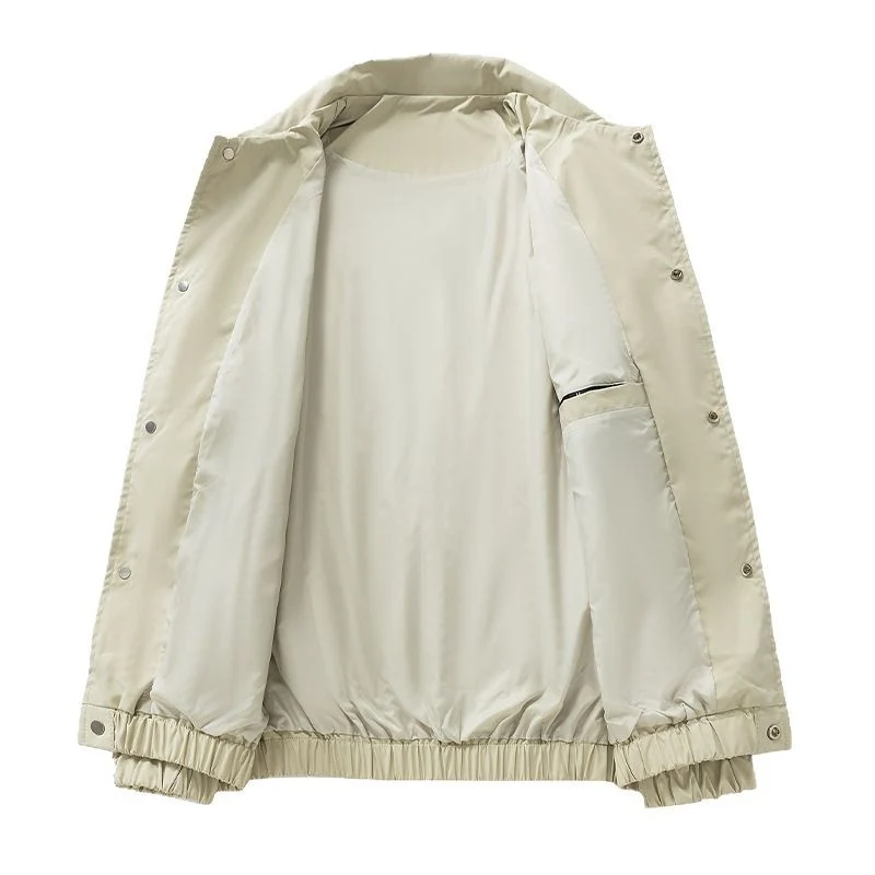 Herren Leichte Utility-Coachjacke mit Druckknopfverschluss, Ärmel-Reißverschluss & elastischem Saum Drune