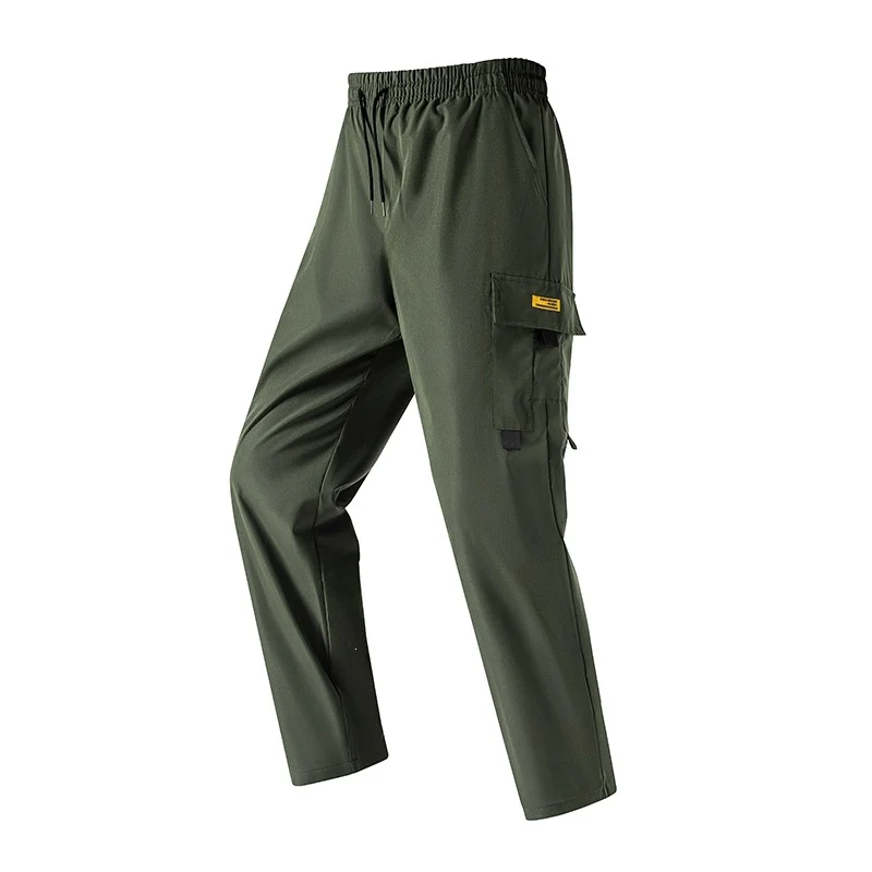 Herren Leichte Utility‑Cargohose mit elastischem Bund, Tunnelzug & seitlicher Klappentasche Drune